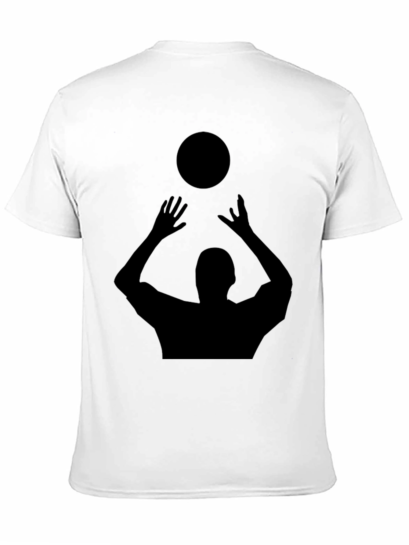 Volleyball Silhouette T-Shirt - Black Graphic Tee