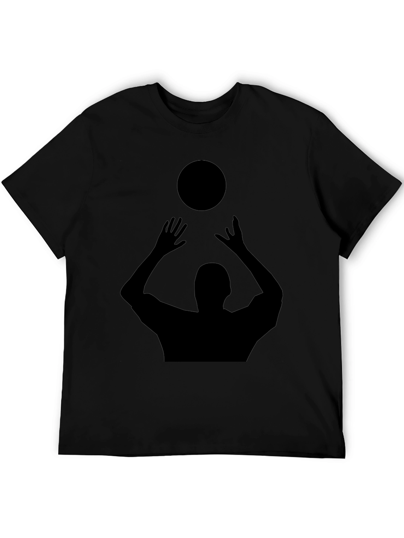 Volleyball Silhouette T-Shirt - Black Graphic Tee