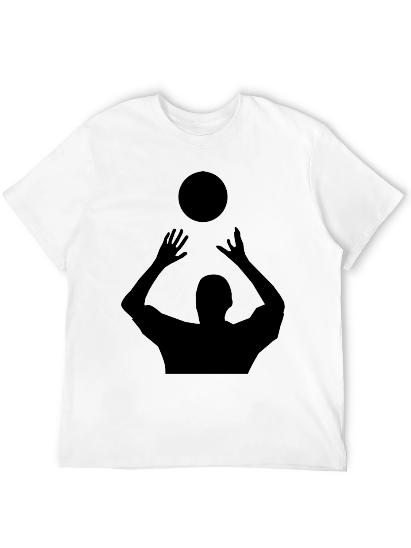 Volleyball Silhouette T-Shirt - Black Graphic Tee