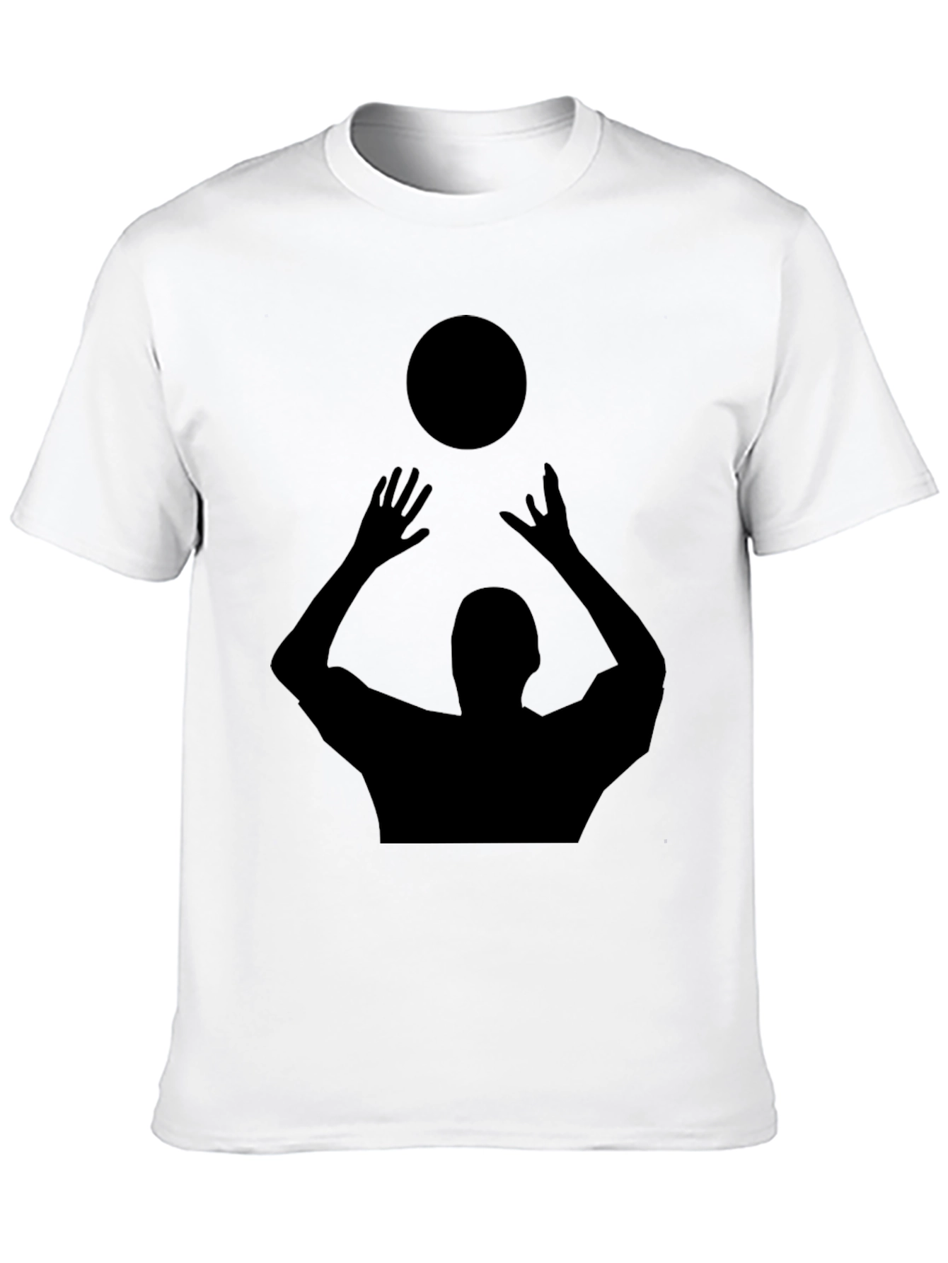 Volleyball Silhouette T-Shirt - Black Graphic Tee