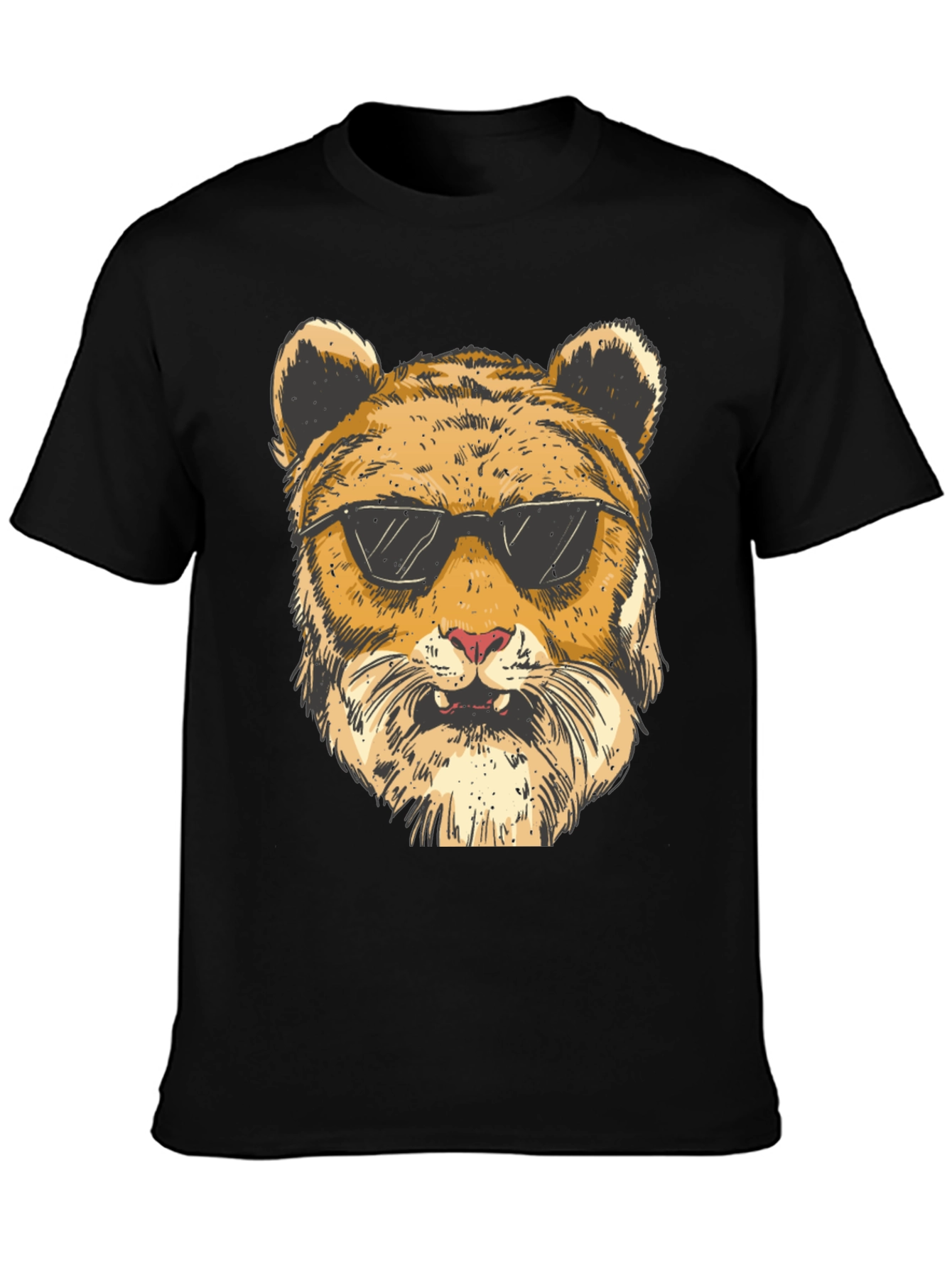 Cool Tiger Graphic Black T-Shirt