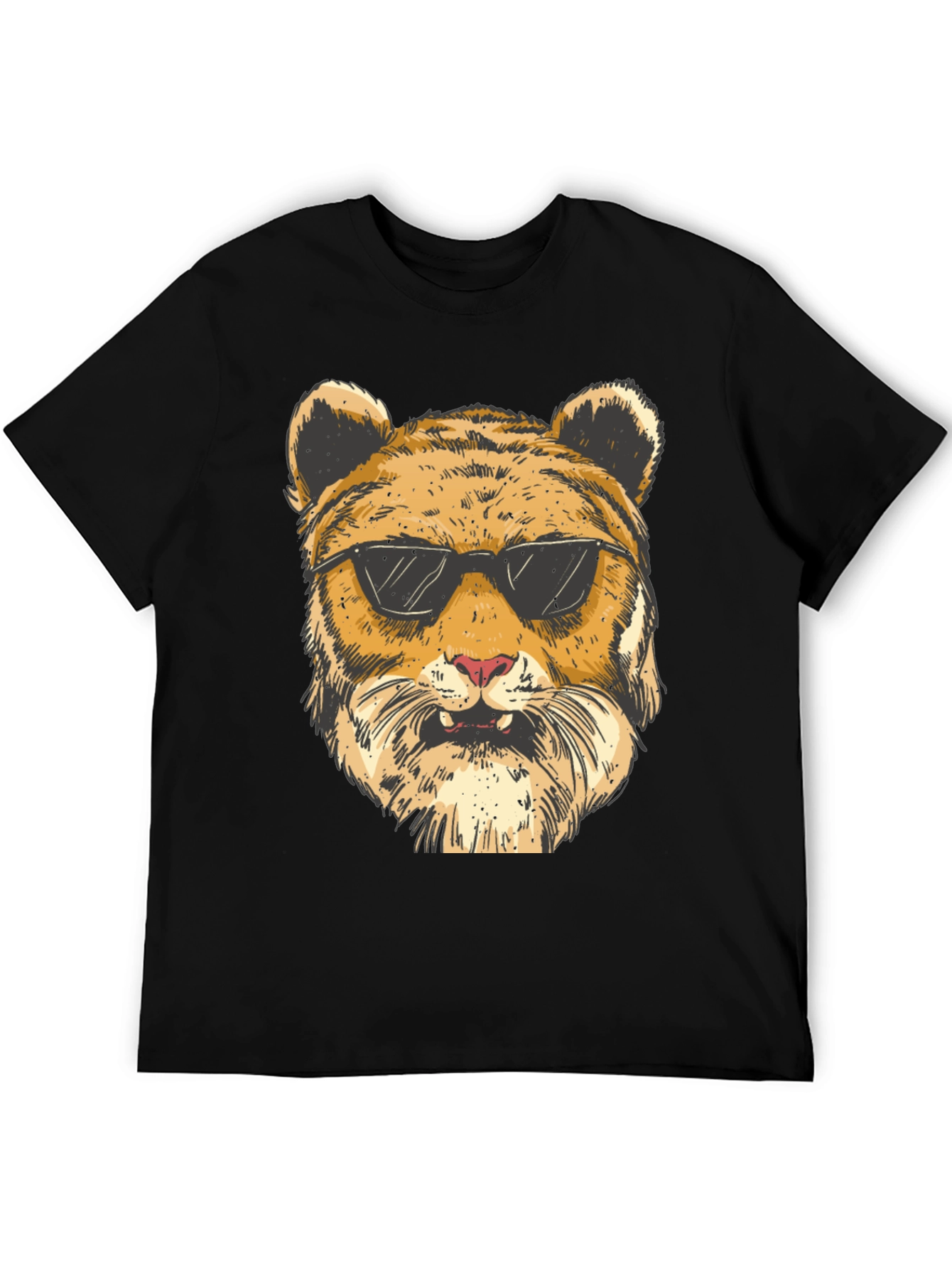 Cool Tiger Graphic Black T-Shirt