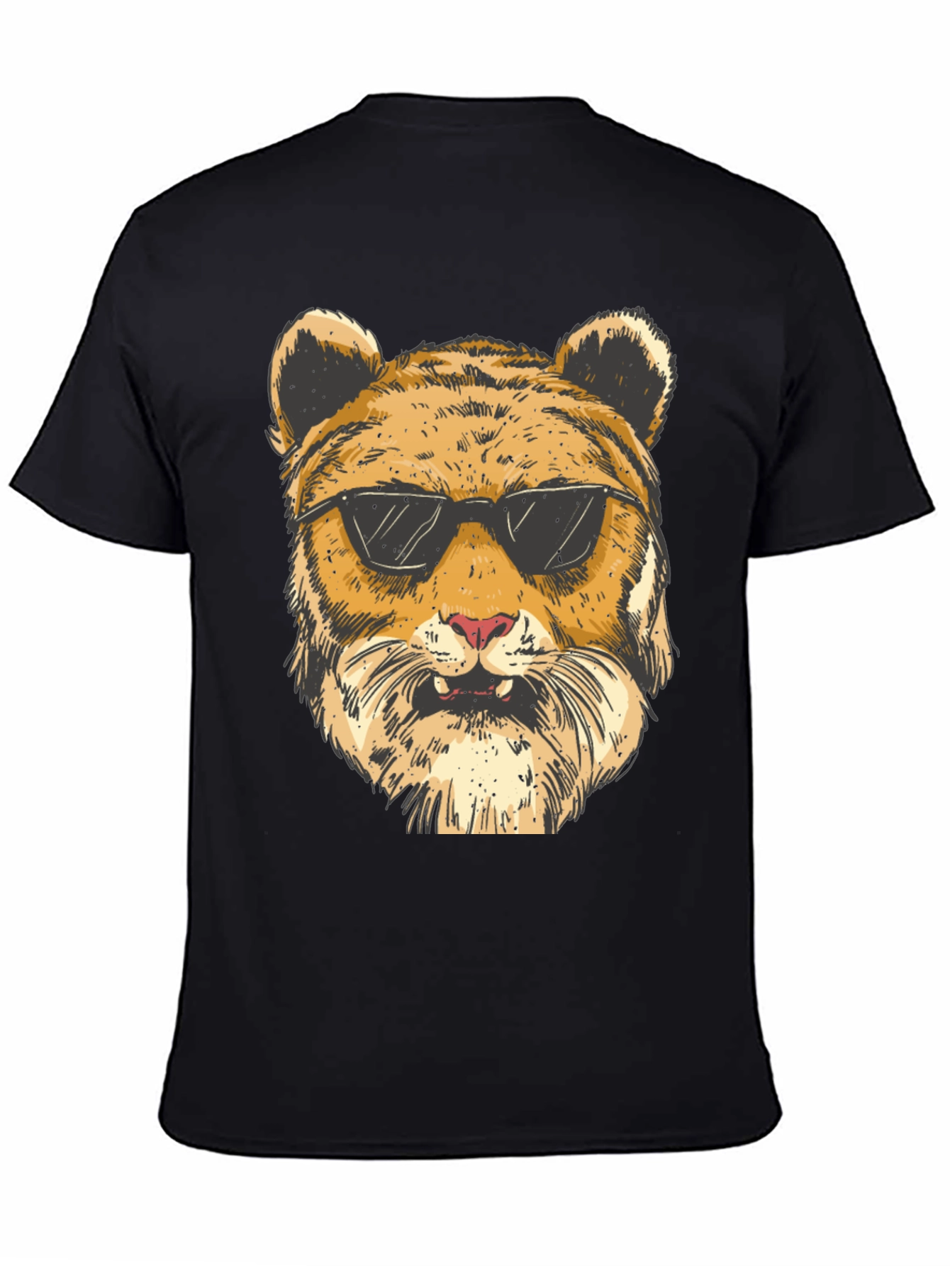 Cool Tiger Graphic Black T-Shirt
