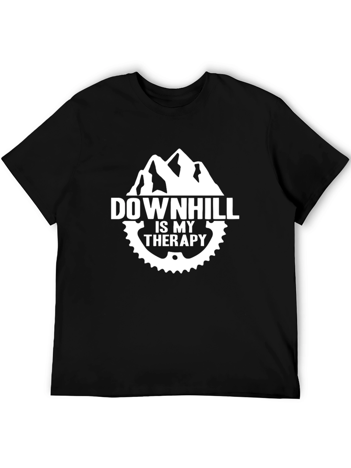 Downhill is My Therapy Black T-Shirt