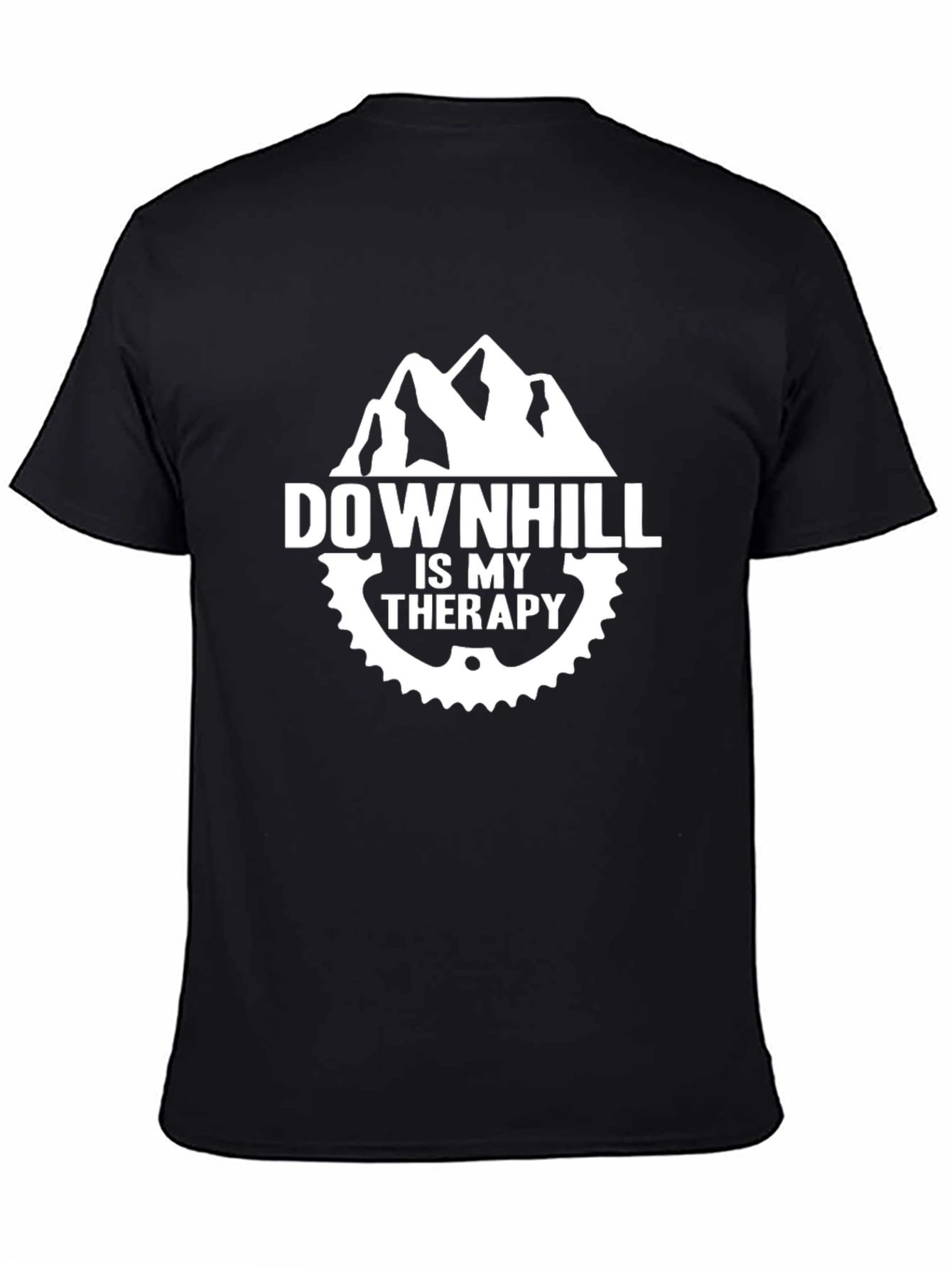 Downhill is My Therapy Black T-Shirt