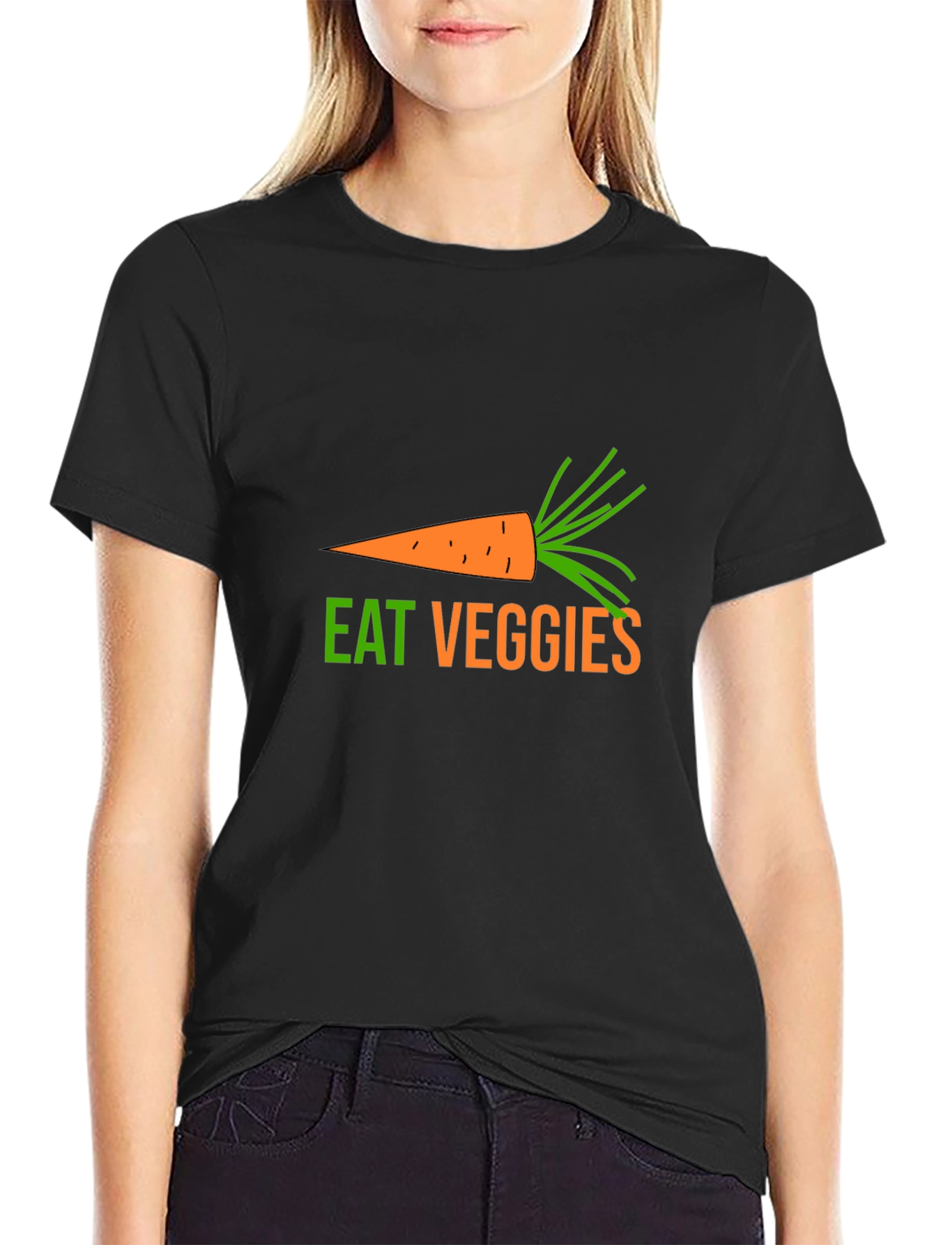 Eat Veggies Graphic Tee - Carrot Design