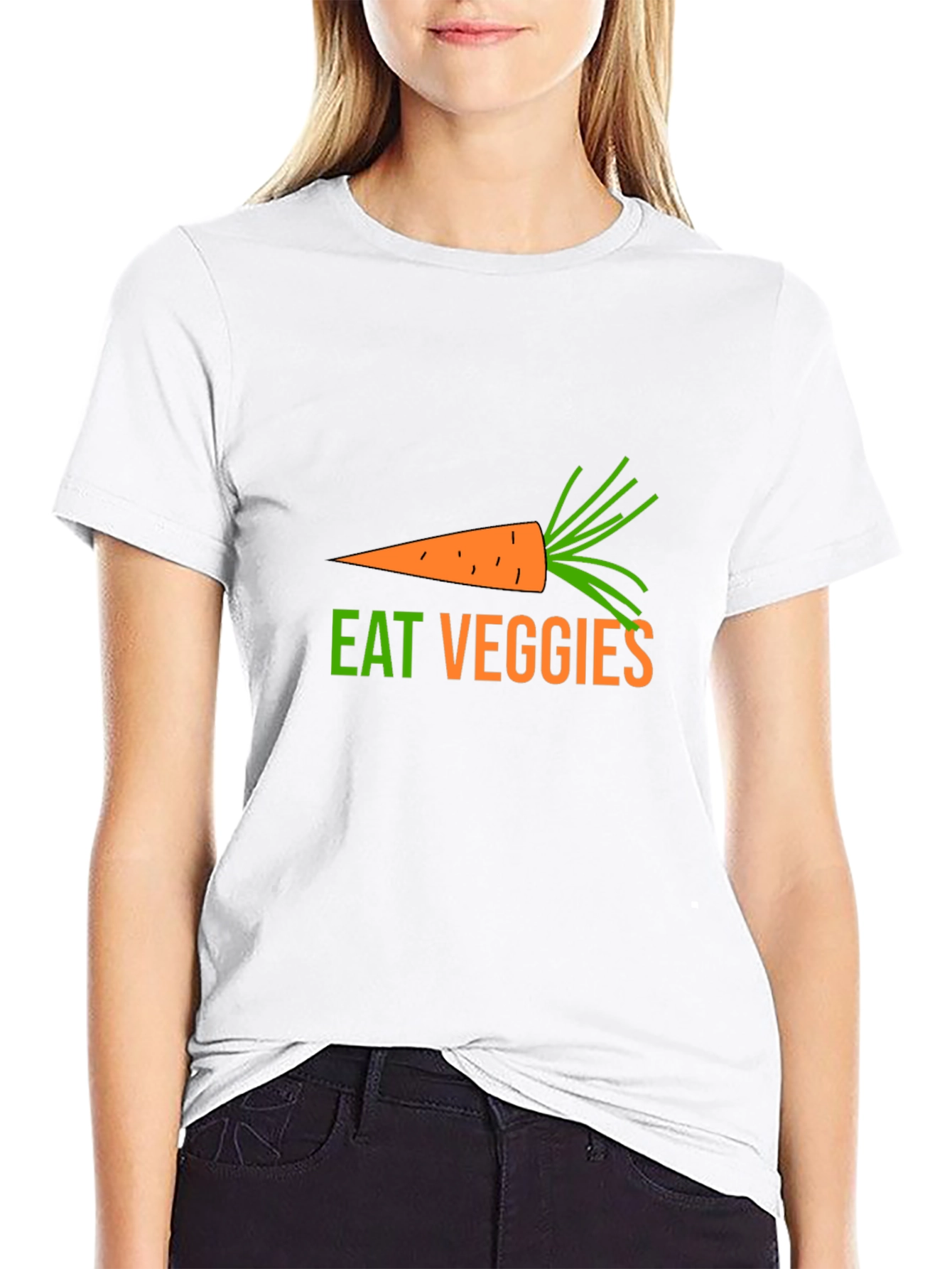 Eat Veggies Graphic Tee - Carrot Design