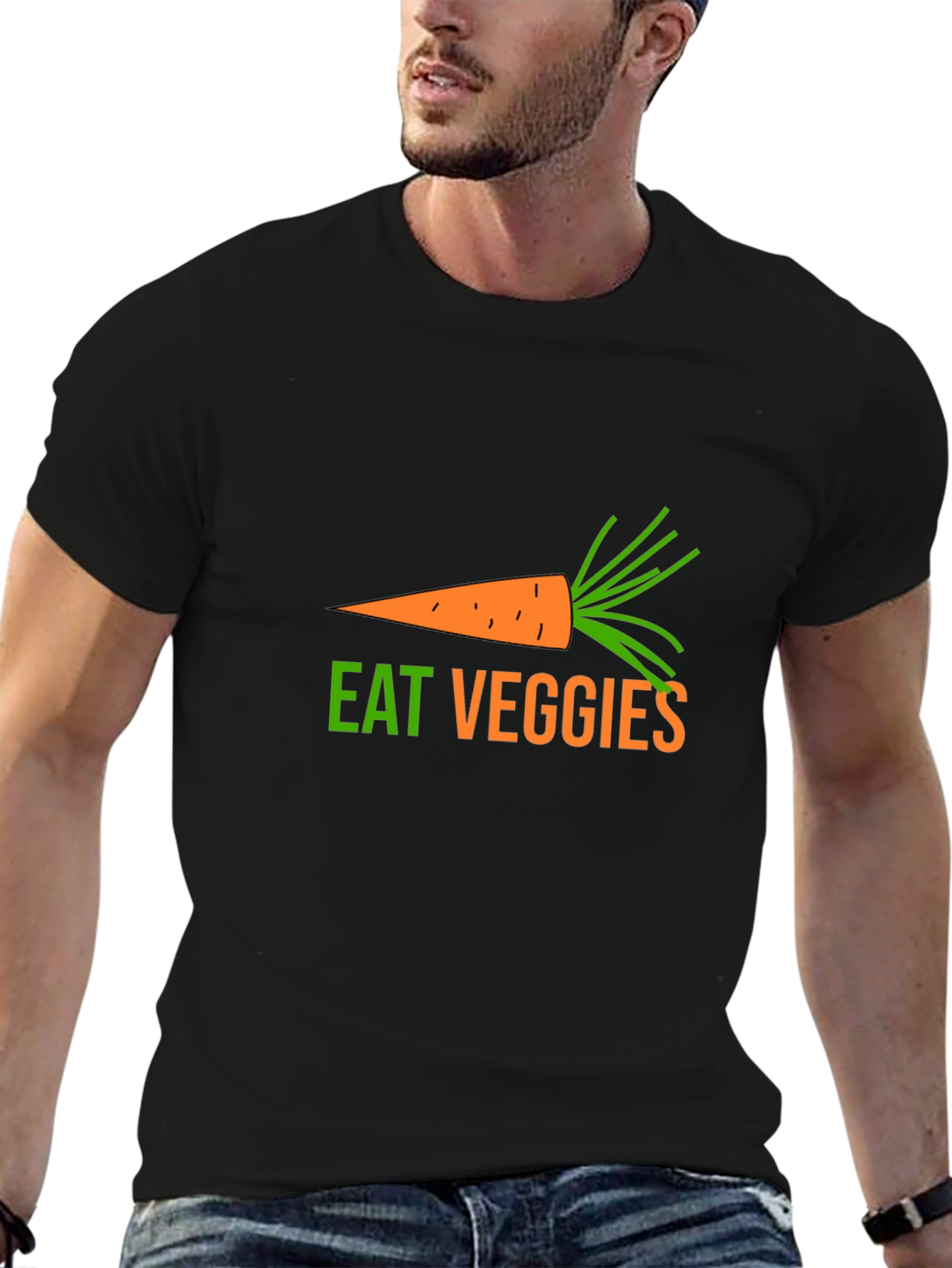 Eat Veggies Graphic Tee - Carrot Design