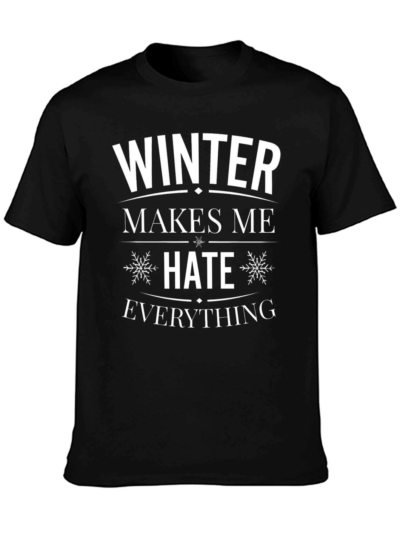 Winter Hater T-Shirt - Black