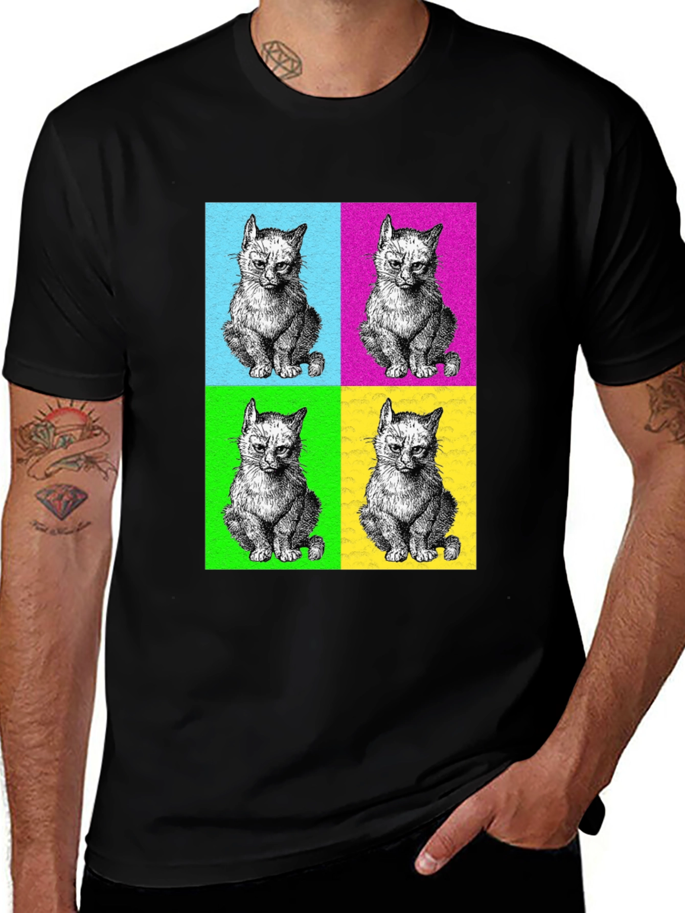 Pop Art Kitten T-Shirt - Cool Graphic Tee