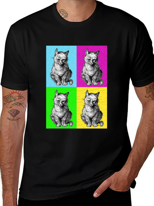 Pop Art Kitten T-Shirt - Cool Graphic Tee