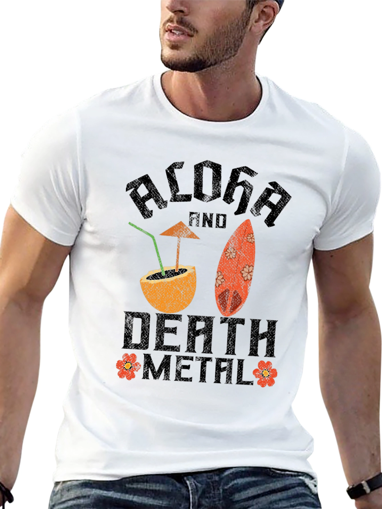 Aloha Death Metal Graphic T-Shirt