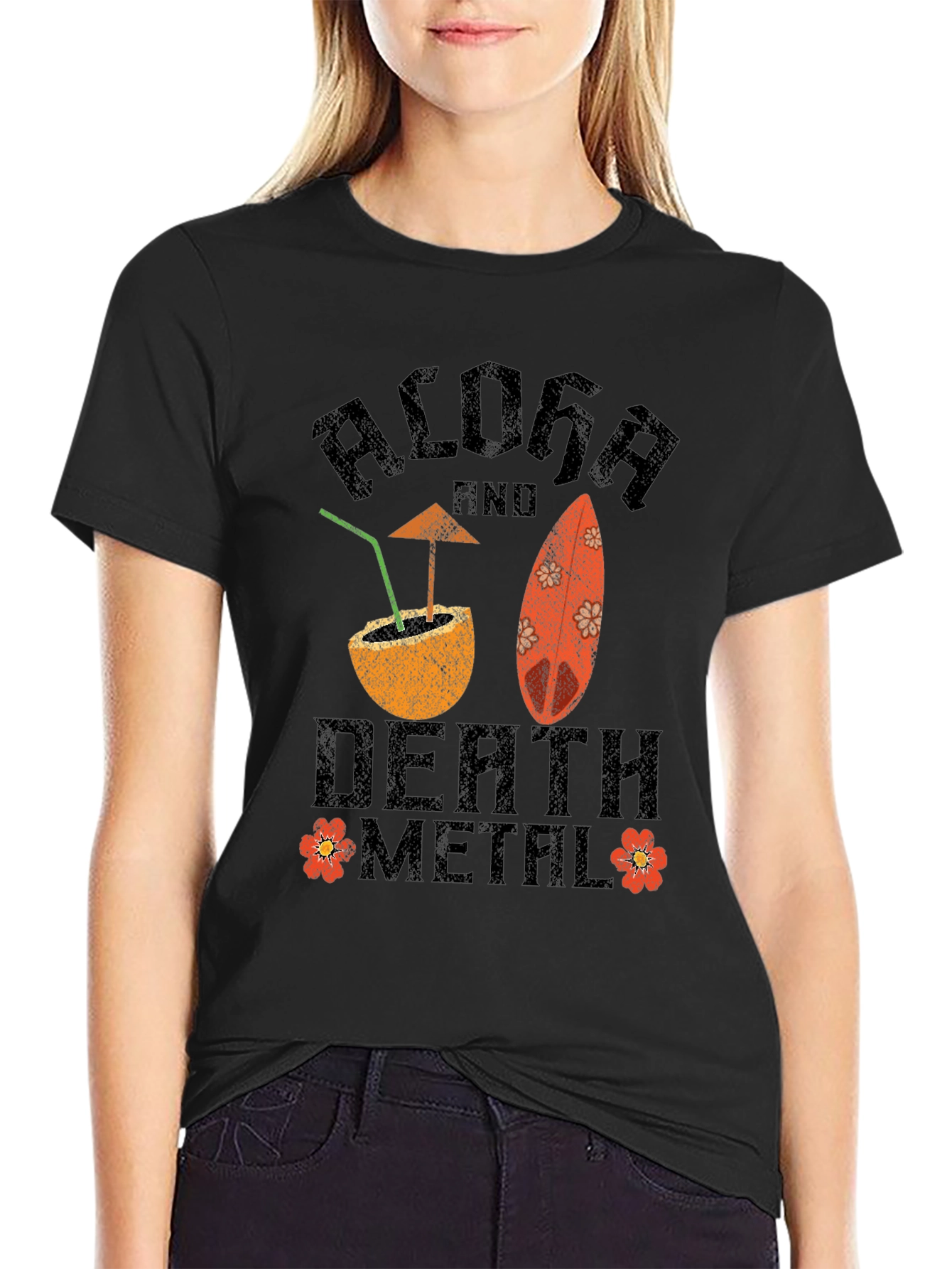 Aloha Death Metal Graphic T-Shirt