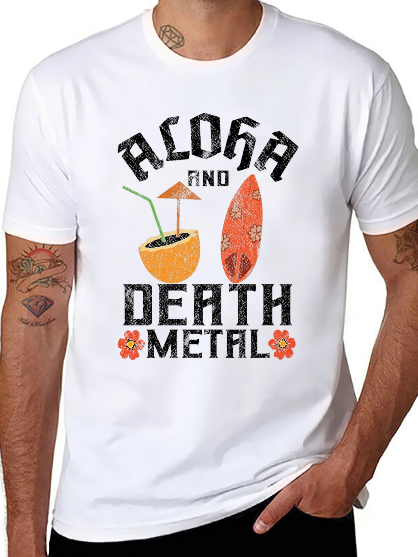 Aloha Death Metal Graphic T-Shirt