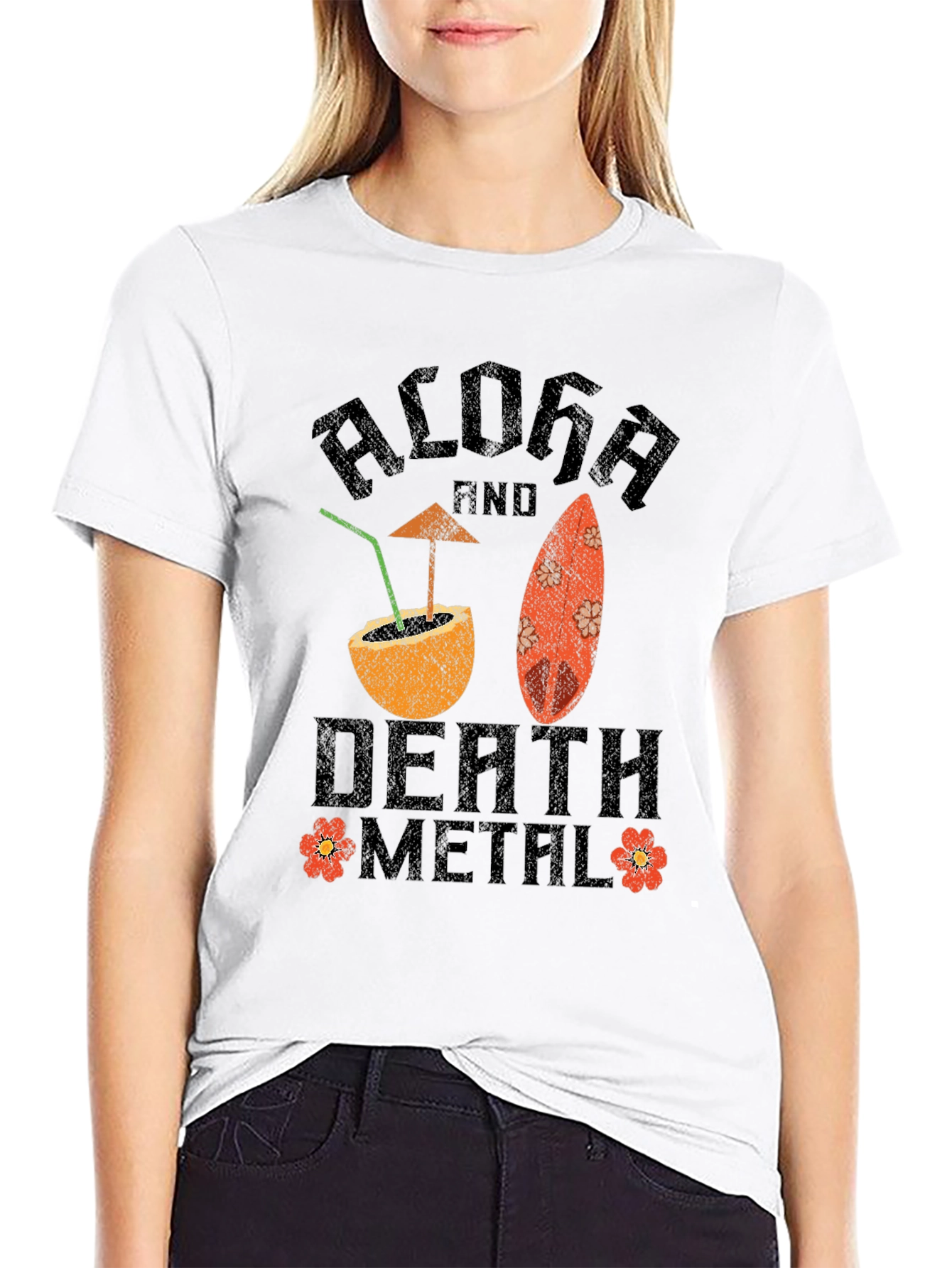 Aloha Death Metal Graphic T-Shirt