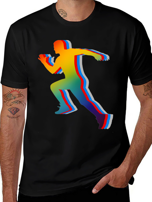 Colorful Runner Graphic T-Shirt