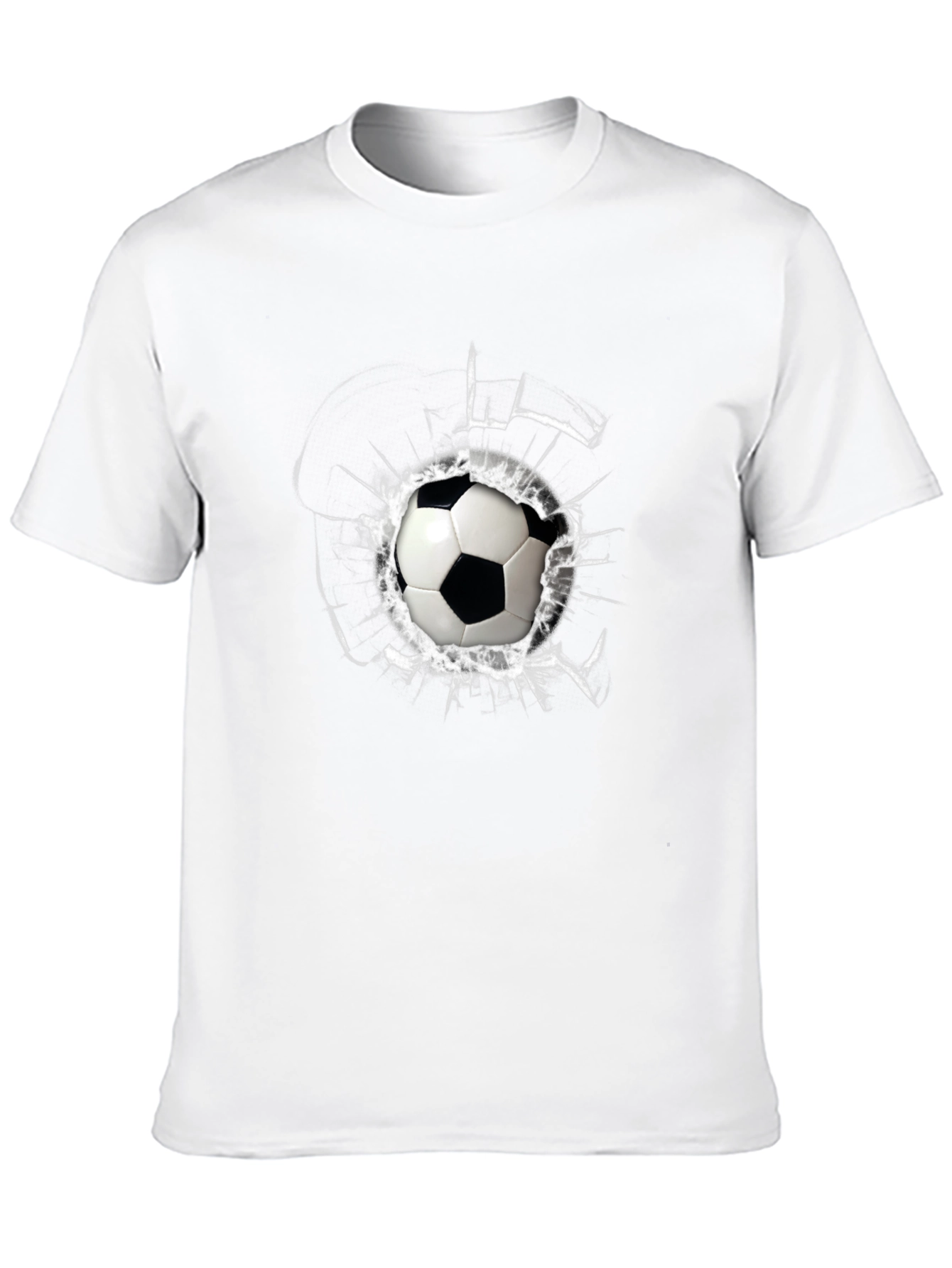 Soccer Ball Shattered Glass Mens T-Shirt