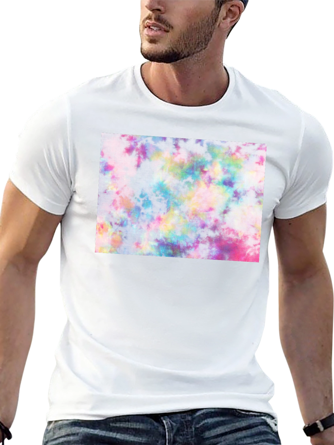 Tie-Dye Graphic Tee - Black Casual T-Shirt
