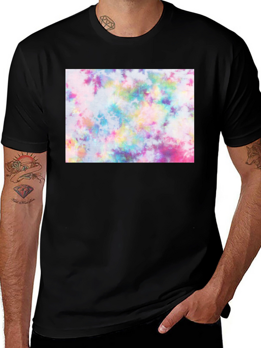 Tie-Dye Graphic Tee - Black Casual T-Shirt