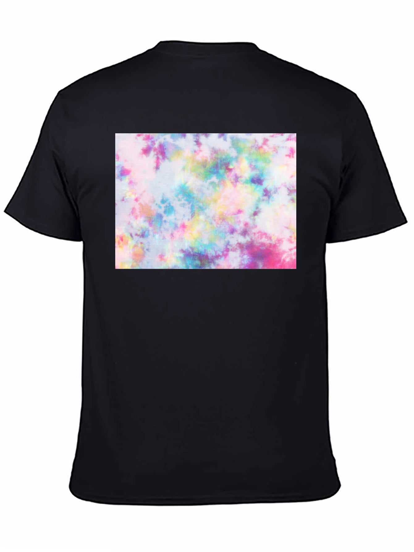 Tie-Dye Graphic Tee - Black Casual T-Shirt