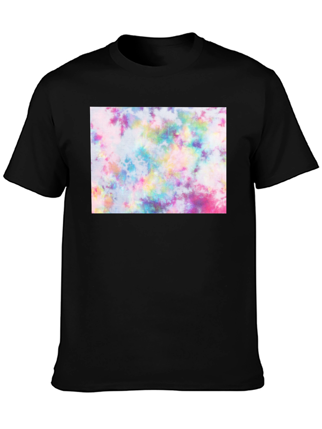 Tie-Dye Graphic Tee - Black Casual T-Shirt