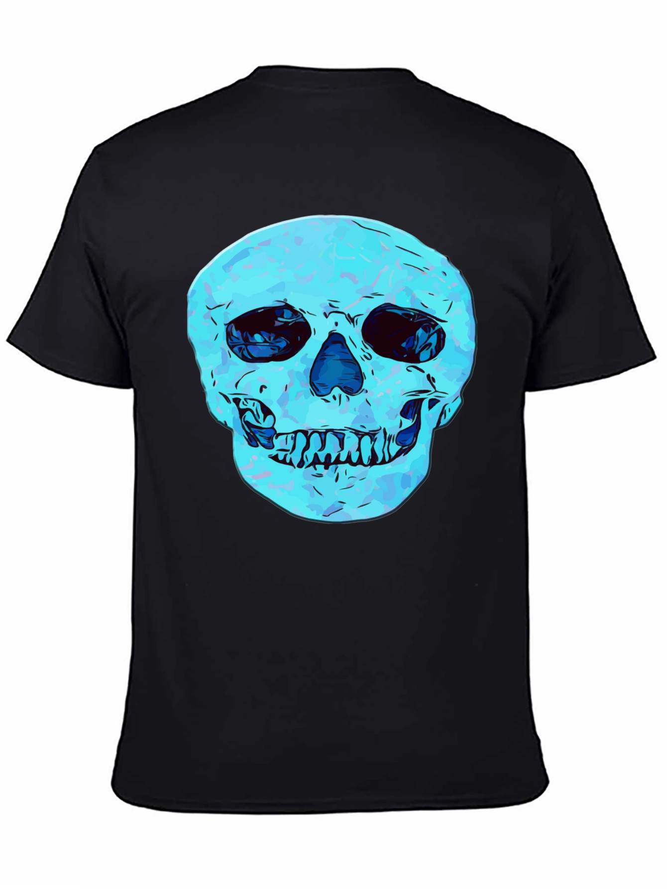 Cool Skull Graphic Print Black T-Shirt