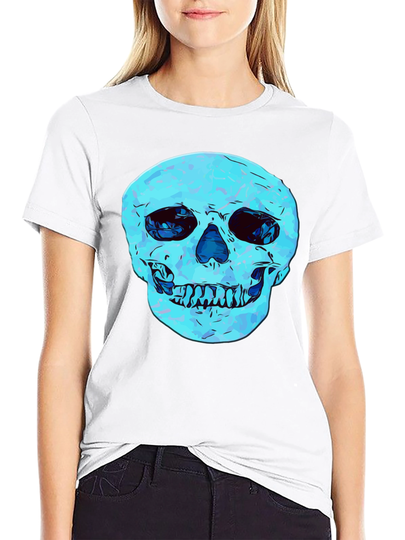 Cool Skull Graphic Print Black T-Shirt