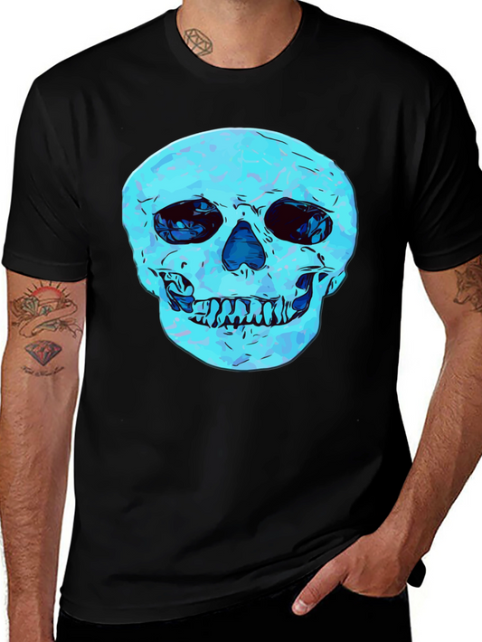 Cool Skull Graphic Print Black T-Shirt