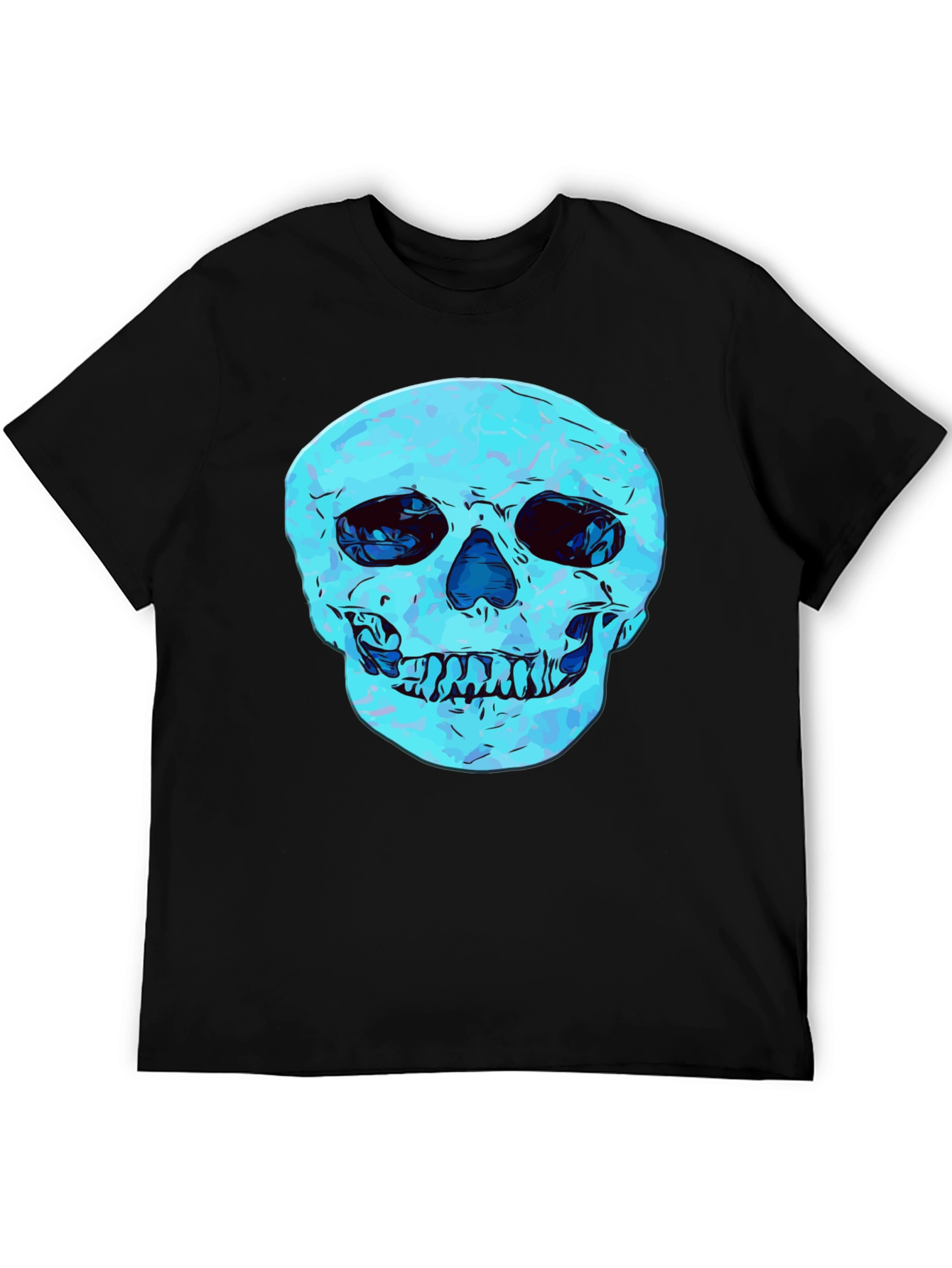 Cool Skull Graphic Print Black T-Shirt