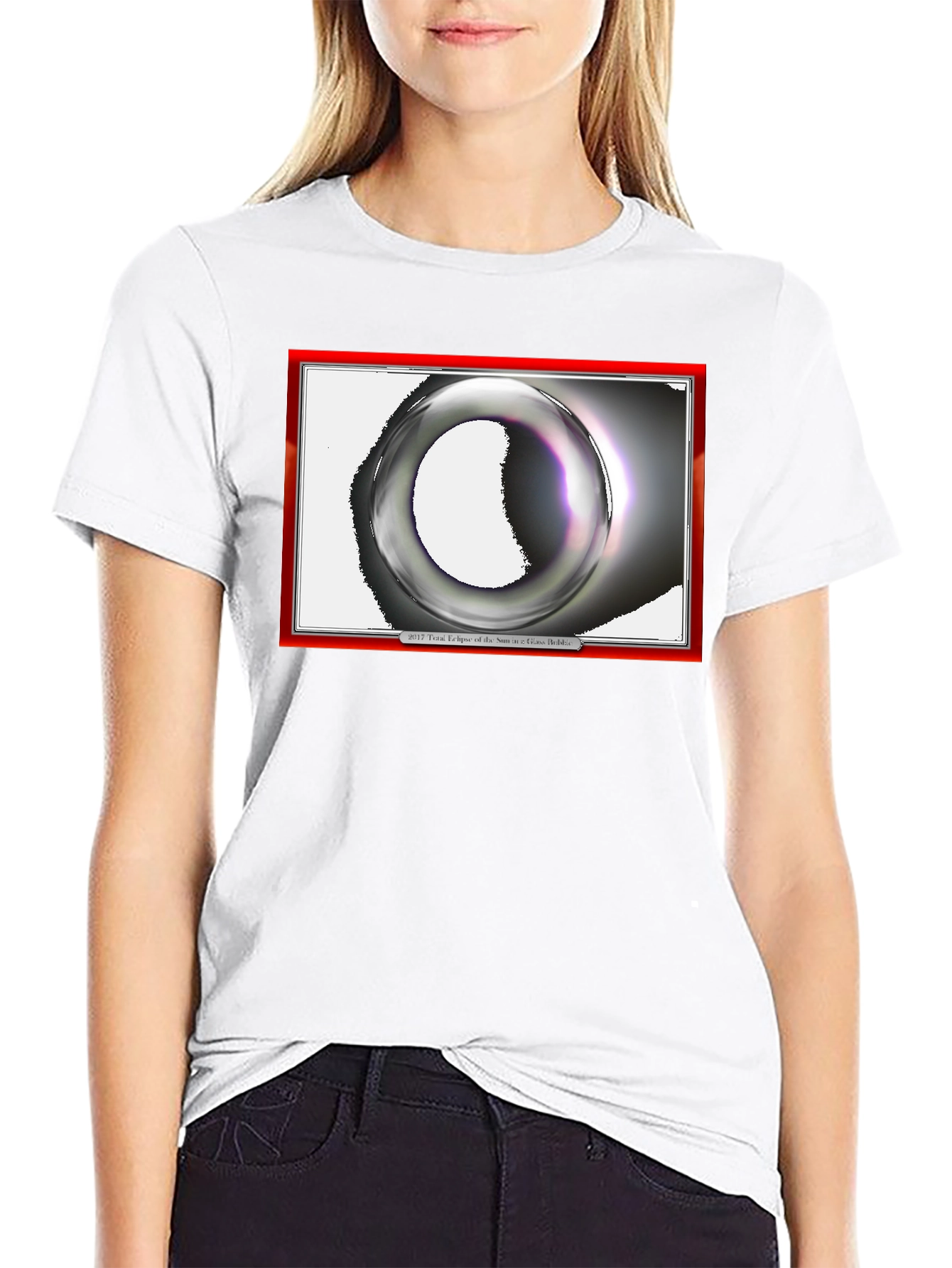 Eclipse Graphic Print Black T-Shirt