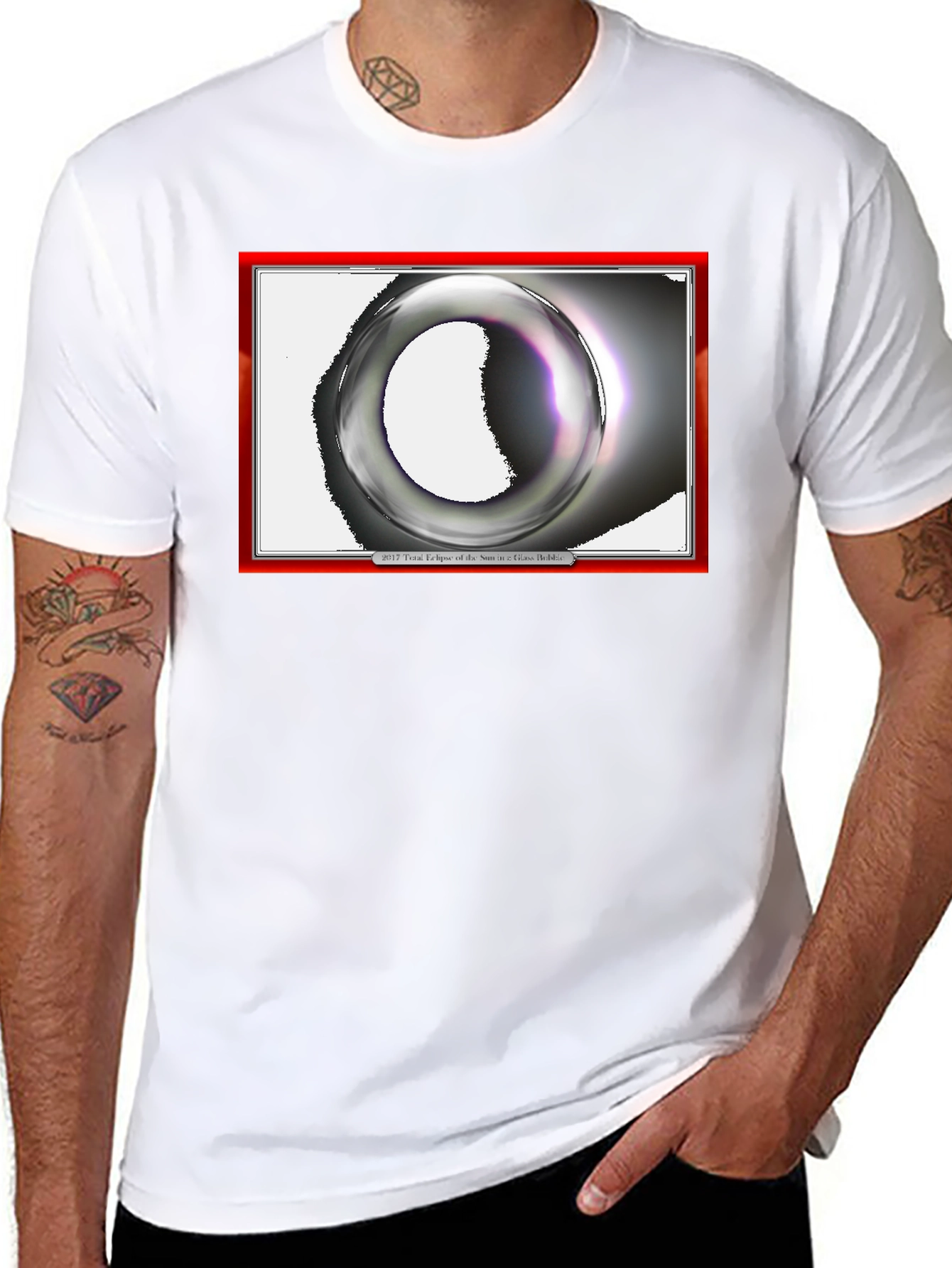Eclipse Graphic Print Black T-Shirt