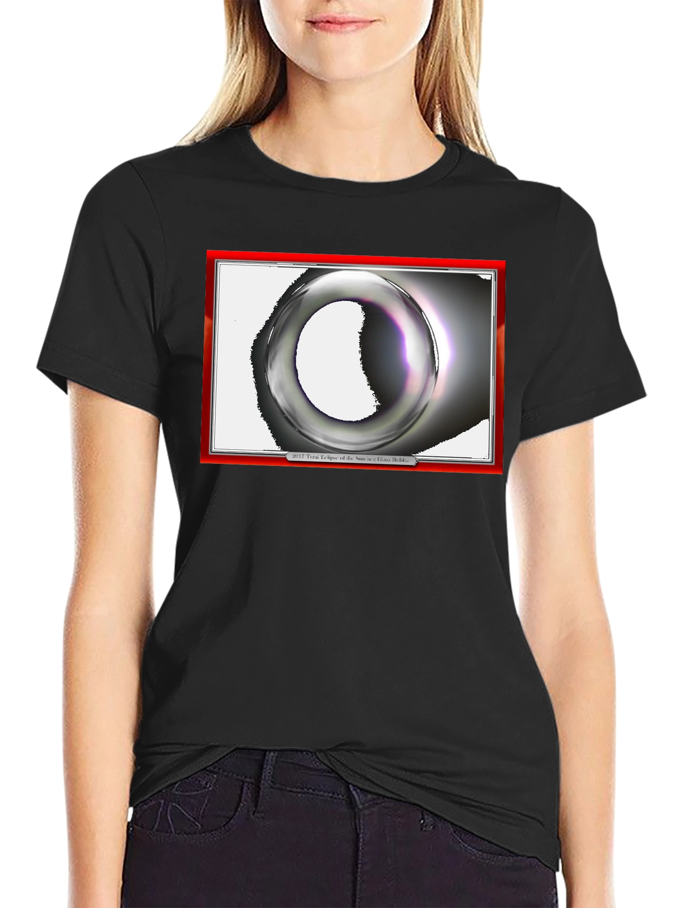 Eclipse Graphic Print Black T-Shirt