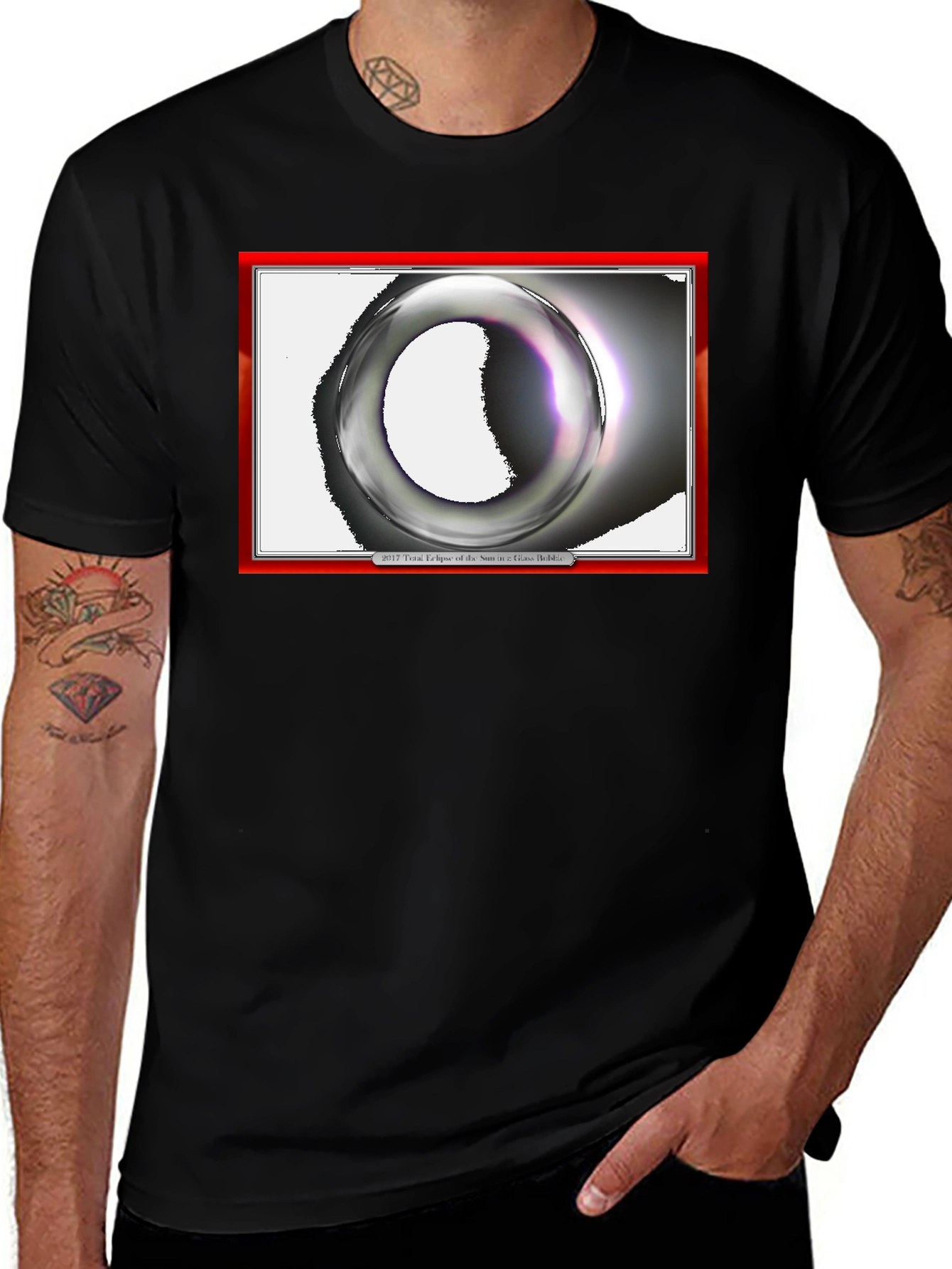 Eclipse Graphic Print Black T-Shirt