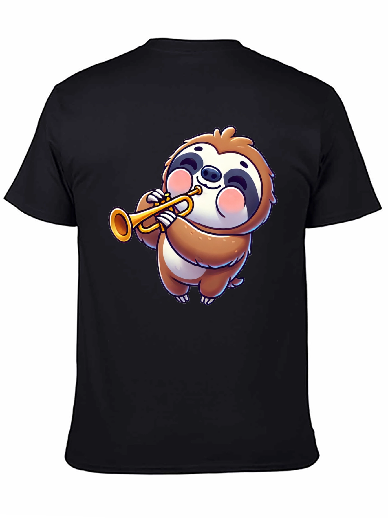 Sloth Trumpet Player Graphic T-Shirt