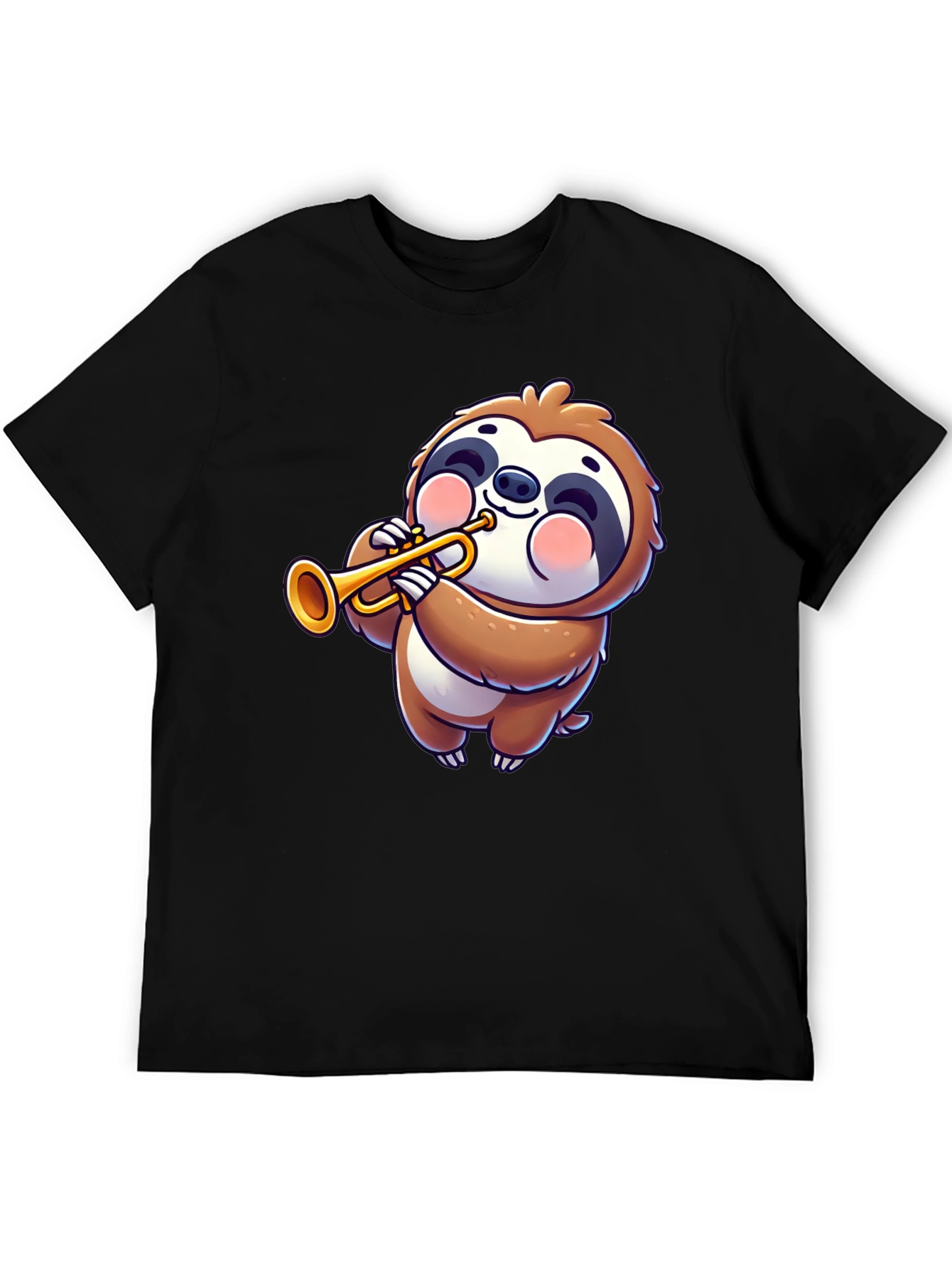 Sloth Trumpet Player Graphic T-Shirt
