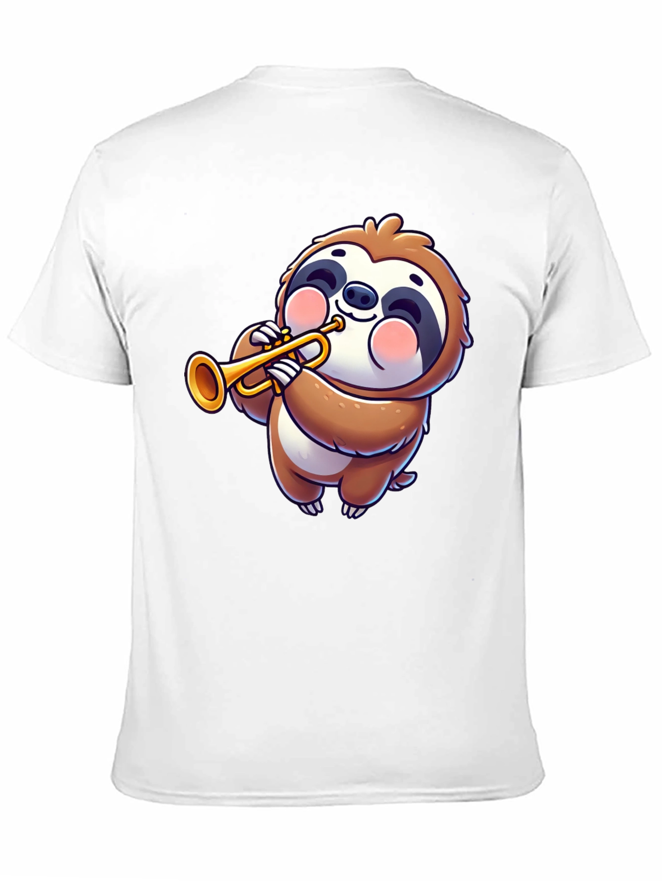 Sloth Trumpet Player Graphic T-Shirt