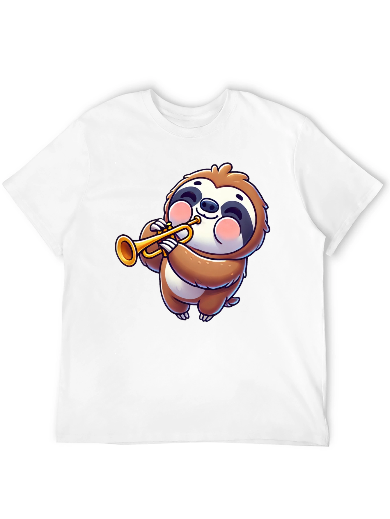 Sloth Trumpet Player Graphic T-Shirt