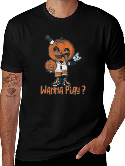 Basketball Pumpkin Man T-Shirt