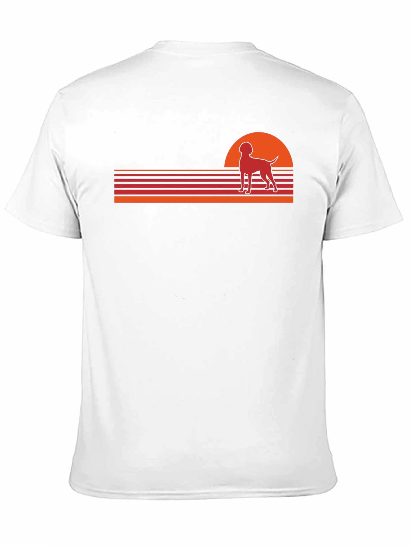Retro Dog Sunset Graphic Tee - Black