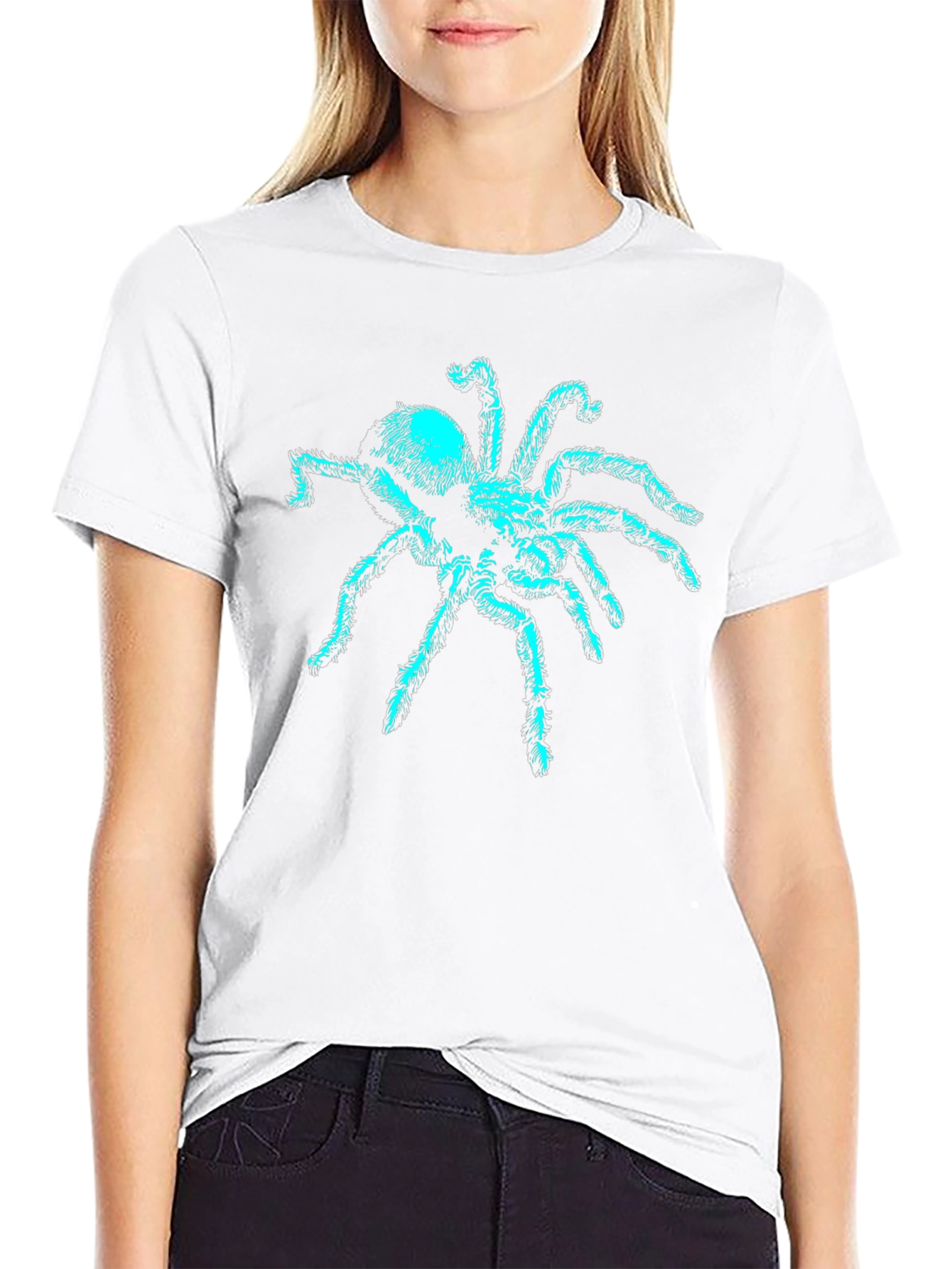 Spider Graphic Print Black T-Shirt