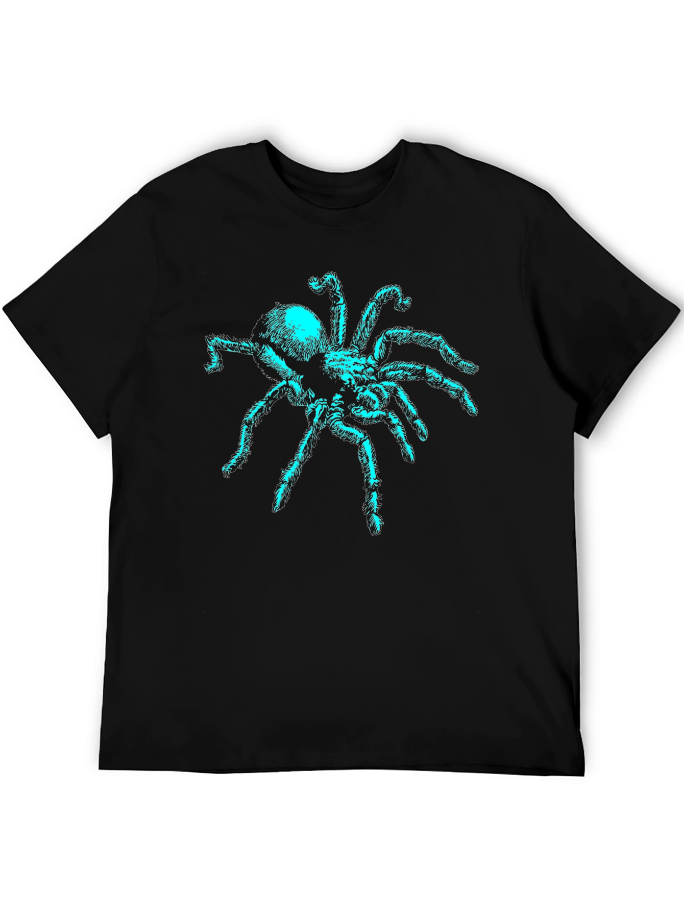 Spider Graphic Print Black T-Shirt