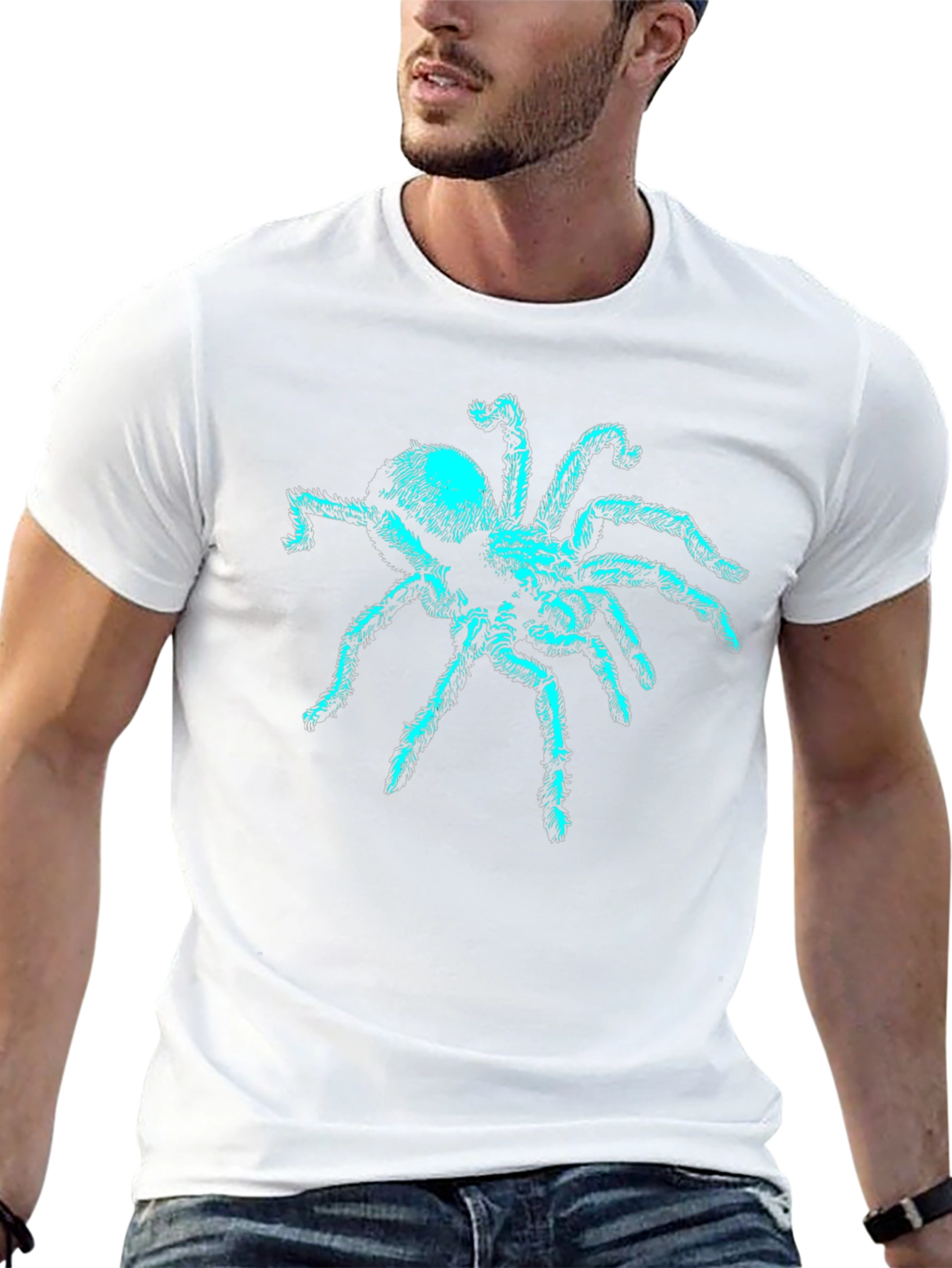 Spider Graphic Print Black T-Shirt