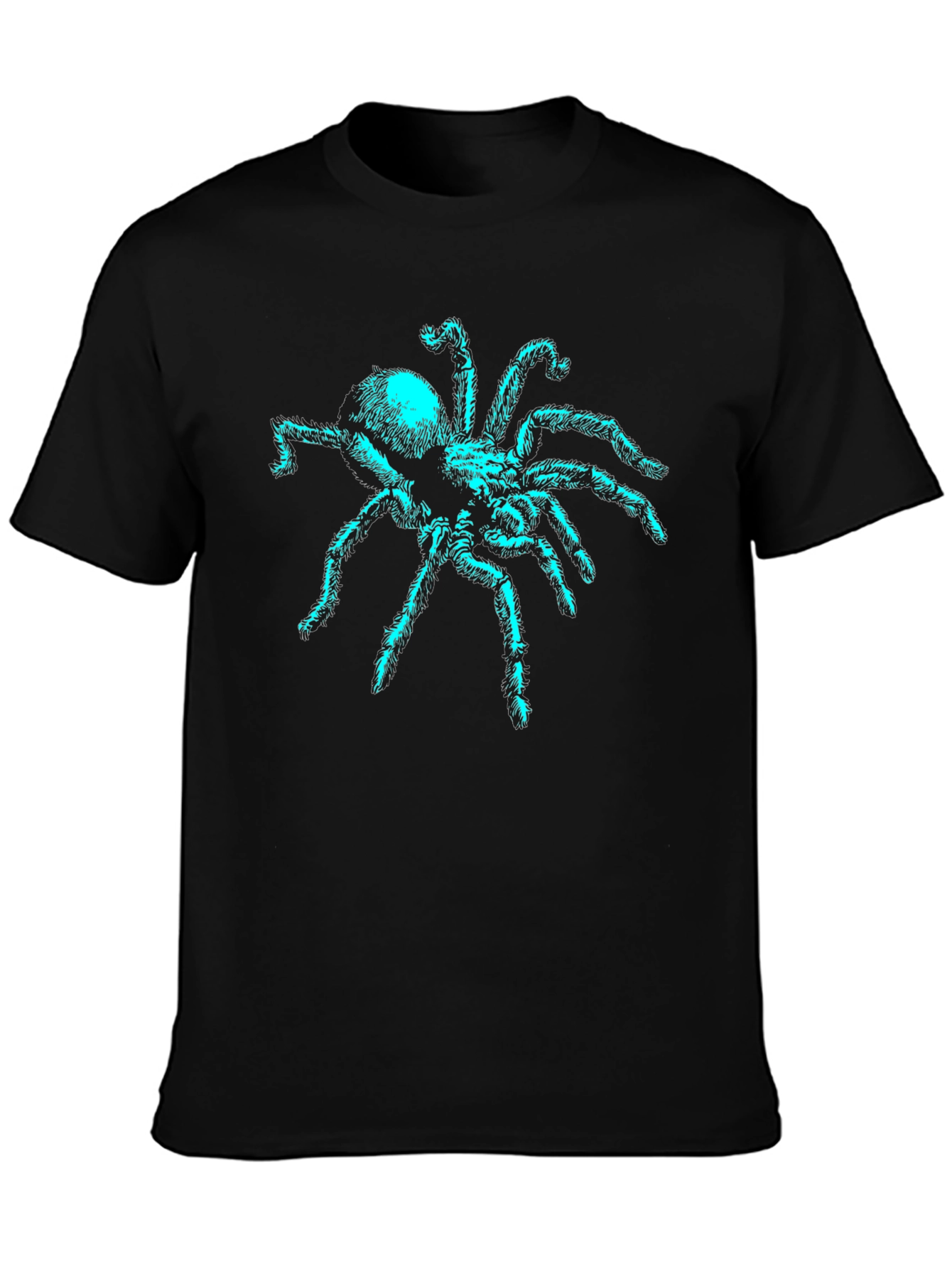 Spider Graphic Print Black T-Shirt