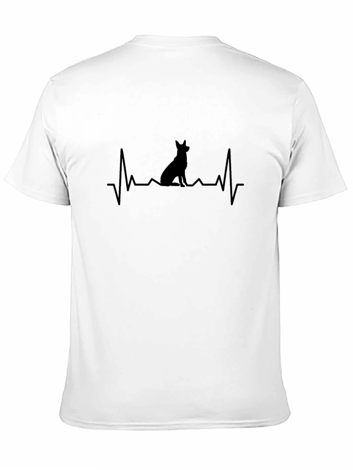 Dog Heartbeat T-Shirt Black Unisex