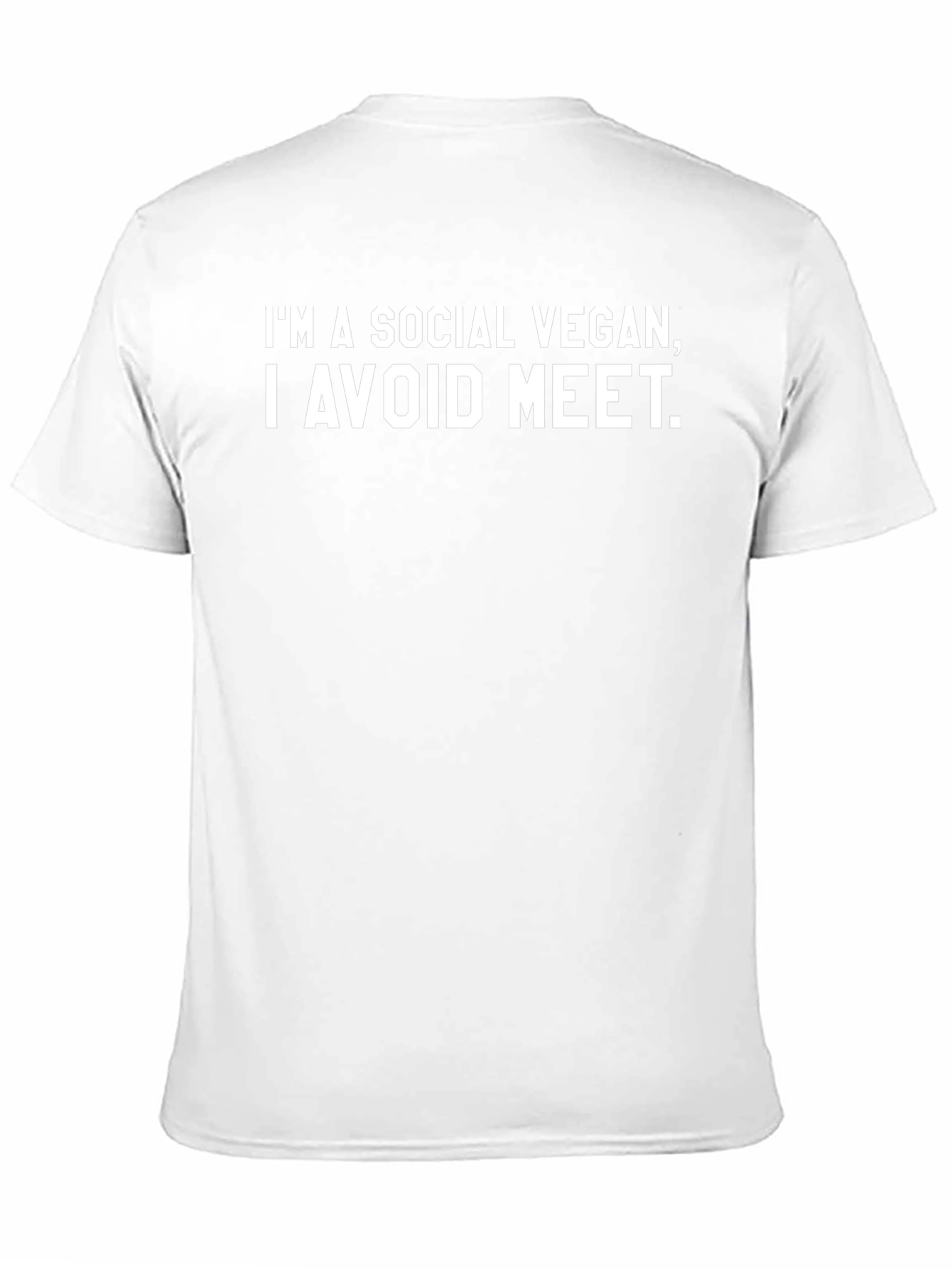 Social Vegan Tee - Avoid Meat Funny Vegan T-Shirt