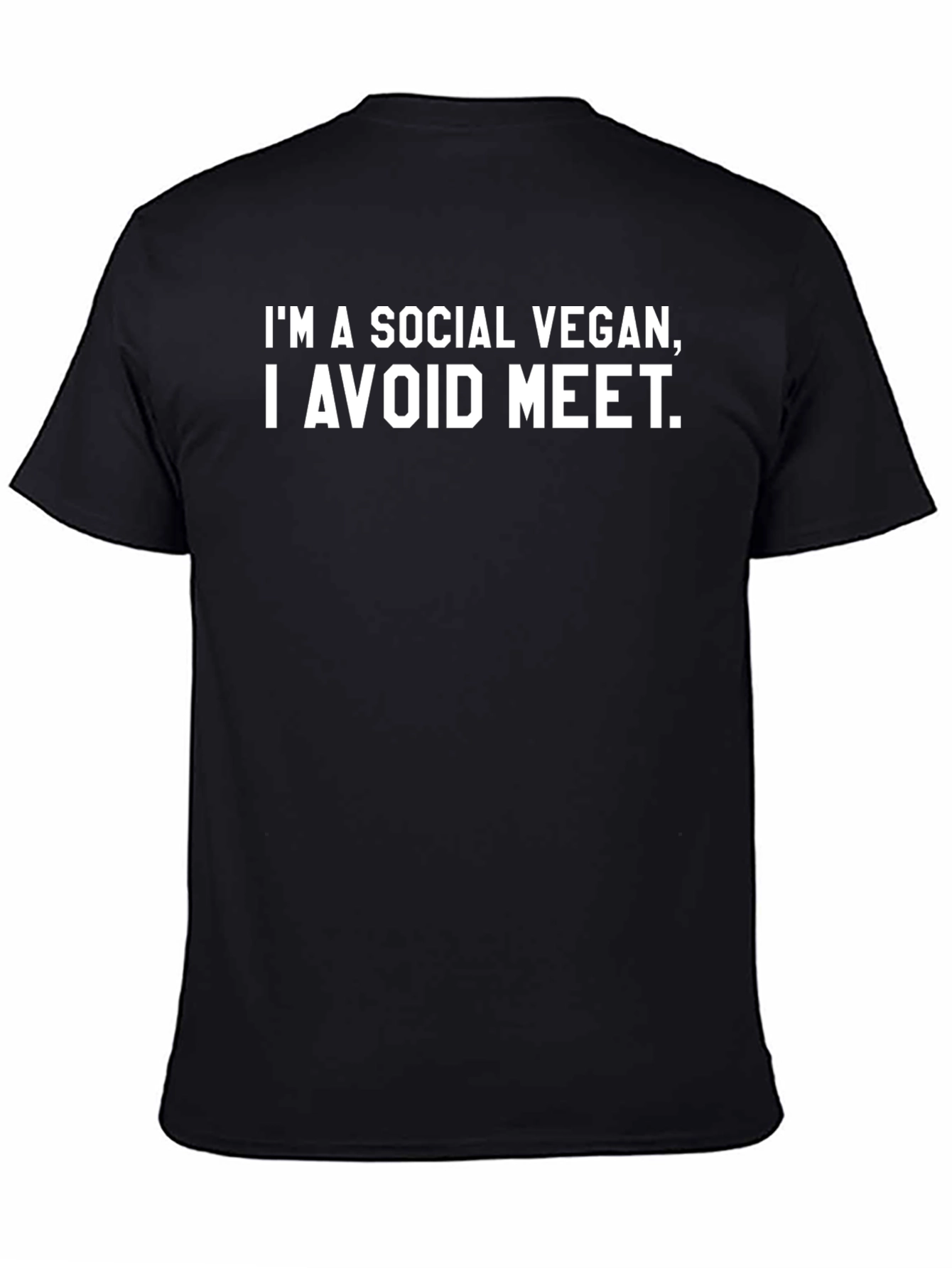 Social Vegan Tee - Avoid Meat Funny Vegan T-Shirt