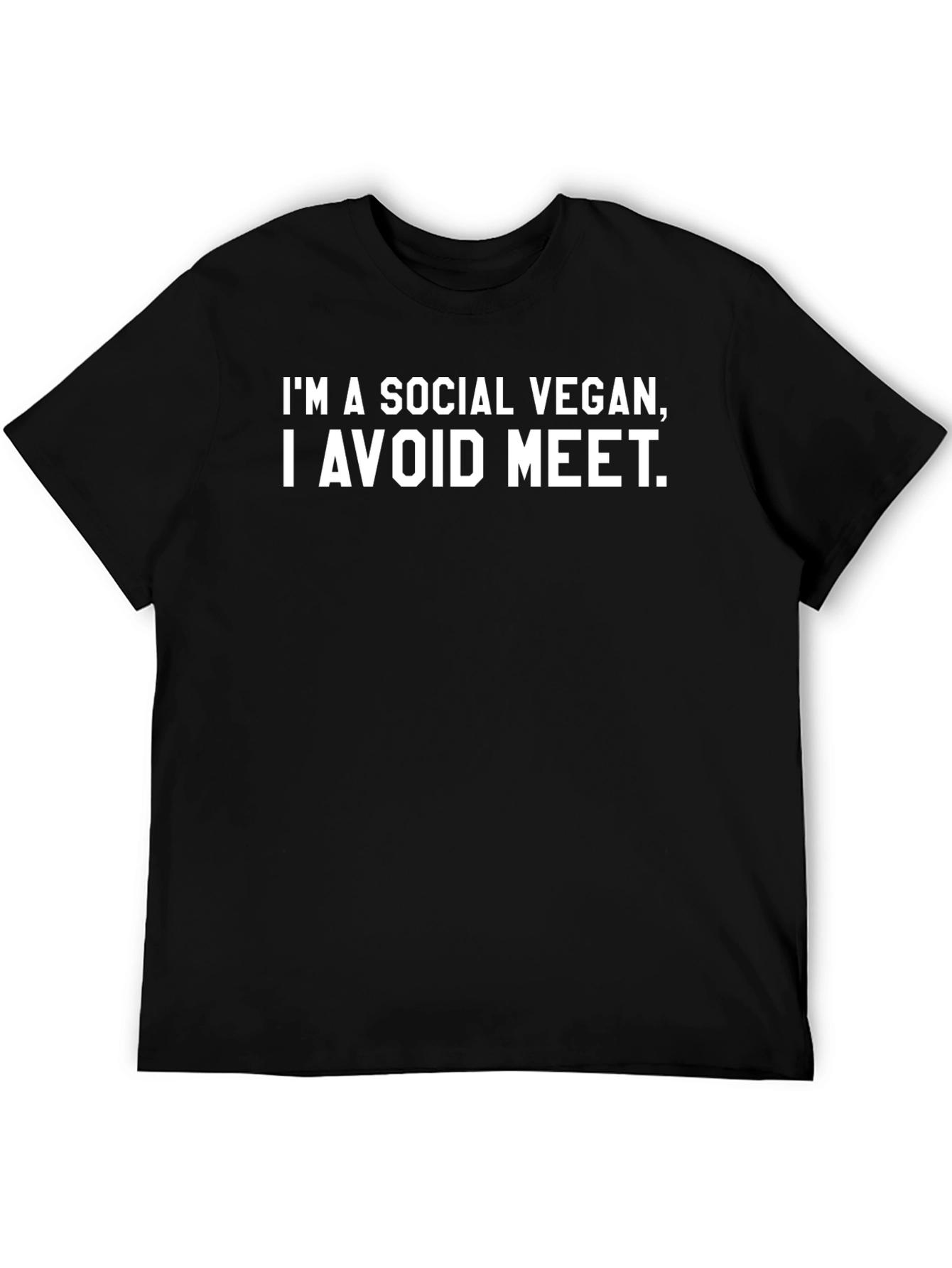 Social Vegan Tee - Avoid Meat Funny Vegan T-Shirt