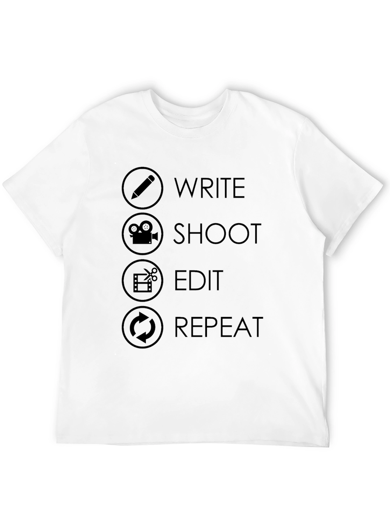 Write Shoot Edit Repeat Graphic T-Shirt