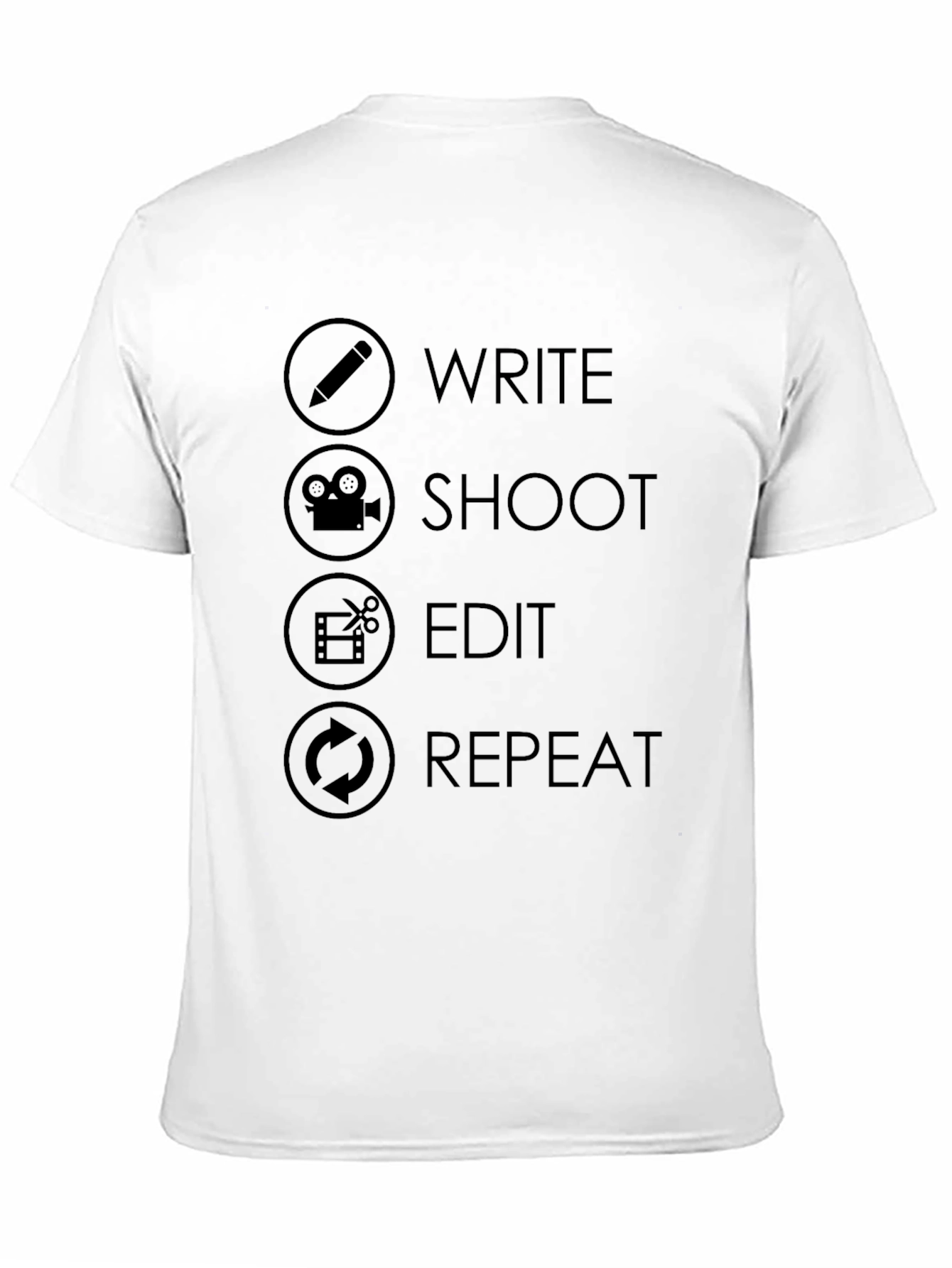 Write Shoot Edit Repeat Graphic T-Shirt