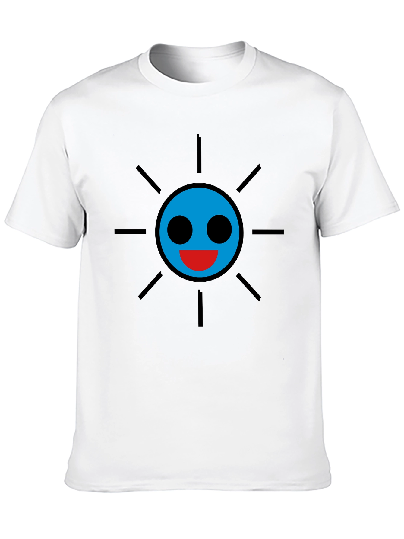 Smiley Sun Graphic Tee - Black